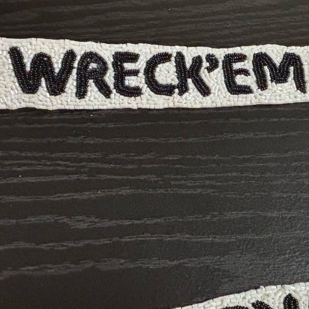 NEW Beaded WRECK'EM Purse Strap Game Days - Picture 2 of 4